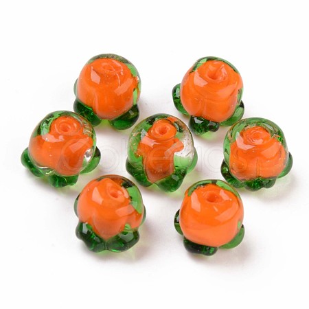Autumn Theme Handmade Bumpy Lampwork Beads LAMP-S194-014-1