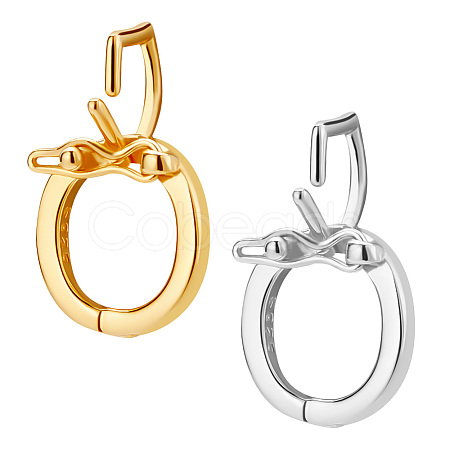 2Pcs 2 Colors 925 Sterling Silver Twister Clasps STER-PH0001-63-1