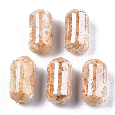 Spray Painted Acrylic Beads ACRP-N002-15-1