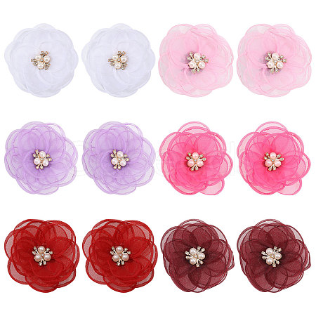 12Pcs 6 Colors Polyester Ornament Accessories DIY-CA0008-08A-1