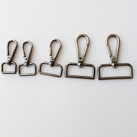 Alloy Swivel Clasps Lanyard Snap Hooks for Purse Bag Strap Hardware AL-CBACC64-01B-A-1