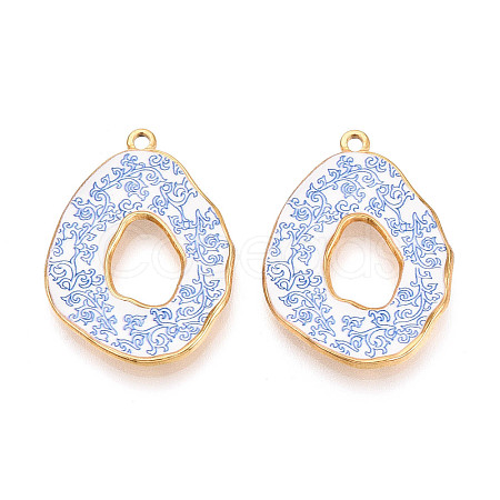 304 Stainless Steel Enamel Pendants STAS-OY002-90G-01-1