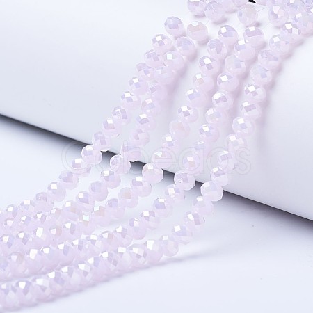 Electroplate Glass Beads Strands EGLA-A034-J8mm-B04-1