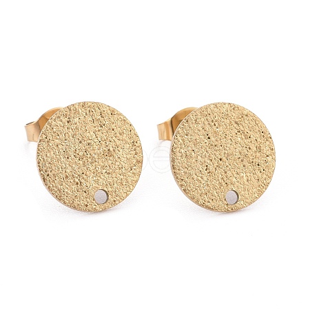 Ion Plating(IP) 304 Stainless Steel Stud Earring Findings LS-X-STAS-Z021-C-01G-1