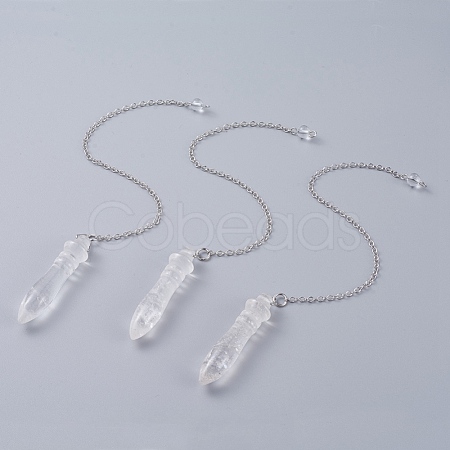 Natural Quartz Crystal Pointed Dowsing Pendulums G-J386-A08-1