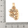 Brass Micro Pave Clear Cubic Zirconia Pendants KK-B099-01G-F-3