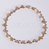 Beach Vacation Style Natuarl Rose Quartz & Strawberry Quartz Beaded Stretch Bracelet Women RO9590-9-1
