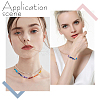 48Pcs 8 Styles Natural & Synthetic Chip Gemstone Beaded Connector Charms PALLOY-GO00058-5