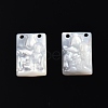 Natural White Shell Charms SSHEL-N003-140-3