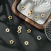 15Pcs 3 Styles Rack Plating Flower Brass Beads KK-CJ0002-66-5