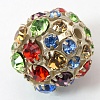 Brass Rhinestone Beads RB-Q165-9-1