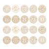 100pcs 10 Styles Unfinished Natural Poplar Wood Links Connectors WOOD-LS0001-04-1
