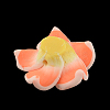 Handmade Polymer Clay 3D Flower Plumeria Beads X-CLAY-Q192-30mm-12-2
