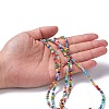 Handmade Millefiori Glass Round Bead Strands LAMP-J038-4mm-M-5