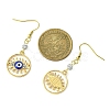 Alloy Enamel Evil Eye Dangle Earrings with Crystal Rhinestone EJEW-JE05387-3