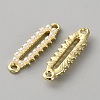 Alloy & White Plastic Pearl Links Connector Charms FIND-WH0365-082G-05-2