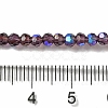 Electroplate Transparent Glass Beads Strands EGLA-A035-T3mm-L15-4