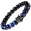 Natural Tiger Eye Stretch Bracelets PW-WG014ED-02-1