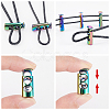 20Pcs Rainbow color Alloy Cord Locks FIND-GF0002-76-4