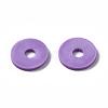Flat Round Handmade Polymer Clay Beads CLAY-R067-10mm-01-4