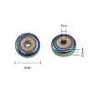 210Pcs 6 Colors PVD Vacuum Plating Non-magnetic Synthetic Hematite Beads G-CJ0001-45-2