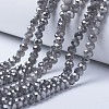 Electroplate Glass Beads Strands EGLA-A034-J6mm-Y01-3