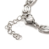 304 Stainless Steel Lumachina Chain Bracelets BJEW-C079-01C-P-3