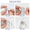 6Pcs Brass & Acrylic Rhinestone Cufflinks BUTT-DC0001-17A-4