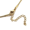 304 Stainless Steel Round Snake Chain Bowknot Pendant Necklaces for Women NJEW-Z050-01G-01-3