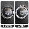 2Pcs Alloy Rhinestone Car Stickers STIC-CN0001-08-5