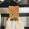 2Pcs 2 Colors Handmade Macrame Cotton Hanging Towel Holder HJEW-GO0001-14-4