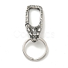 Tibetan Style 316 Surgical Stainless Steel Fittings with 304 Stainless Steel Key Ring FIND-Q101-09AS-01-1