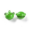 Baking Paint Brass Bell Pendants KKB-S002-004-2