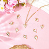 10Pcs Brass Heart Charms KK-BBC0021-64-4