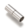 Tarnish Resistant Column 304 Stainless Steel Magnetic Clasps with Glue-in Ends STAS-I026-03-2