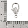 Brass Micro Pave Clear Cubic Zirconia Lobster Claw Clasps KK-P299-04P-3