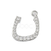 Rack Plating Brass Micro Pave Clear Cubic Zirconia Pendants KK-A224-03L-P-1