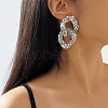 Alloy & Glass Dangle Stud Earrings FS-WG3D9CC-04-2
