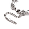 Non-Tarnish 304 Stainless Steel Knot Link Chain Bracelet for Men Women BJEW-E020-01P-3