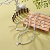 Plastic Pearl Daisy Pendant Dangle Earrings & Stretch Bracelet & Pendant Necklace SJEW-JS01256-2