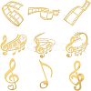 Olycraft 9Pcs 9 Styles Nickel Self-adhesive Picture Stickers DIY-OC0004-27-1