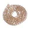 Electroplate Transparent Glass Beads Strands EGLA-A035-T6mm-L22-2