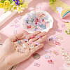 100Pcs 10 Colors Baking Paint Transparent Glass Beads DGLA-TA0001-42-6