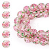 1 Strand Handmade Glod Sand Lampwork Beads Strands LAMP-TA0002-09A-1
