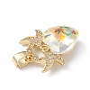 Real 18K Gold Plated Rack Plating Brass Micro Pave Cubic Zirconia Pendants KK-C015-03G-01-2
