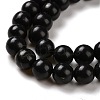 Natural Shungite Beads Strands G-D481-15A-4