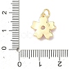 Brass Pave Clear Cubic Zirconia Pendants KK-H255-06G-02-3
