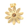 Real 18K Gold Plated Brass Micro Pave Cubic Zirconia Pendants ZIRC-L100-087G-05-4
