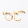 Brass Leverback Earring Findings X-KK-H670-G-NF-2