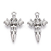 Alloy with Rhinestone Pendants X-PALLOY-N176-12P-NR-2